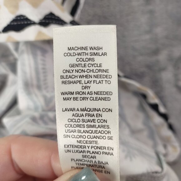 Womens XXL Zenergy Tribal Tunic Top Black White Asymmetrical Hem‎ Stretch - Picture 7 of 10